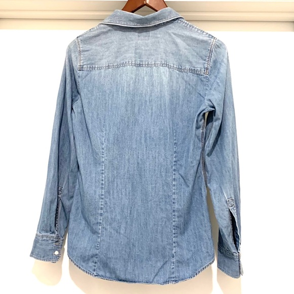 J.Crew Cotton Denim Button-Up Shirt Size S - Picture 2 of 10
